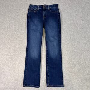 NYDJ Jeans Marilyn Straight Lift Xtuck Womens 6P Blue Mid Rise Medium PPRIMS8517